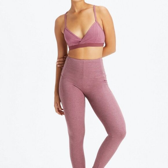 Fabletics Live-In High-Waisted Legging Size L French Wine Heather NWT‎ - Picture 4 of 7